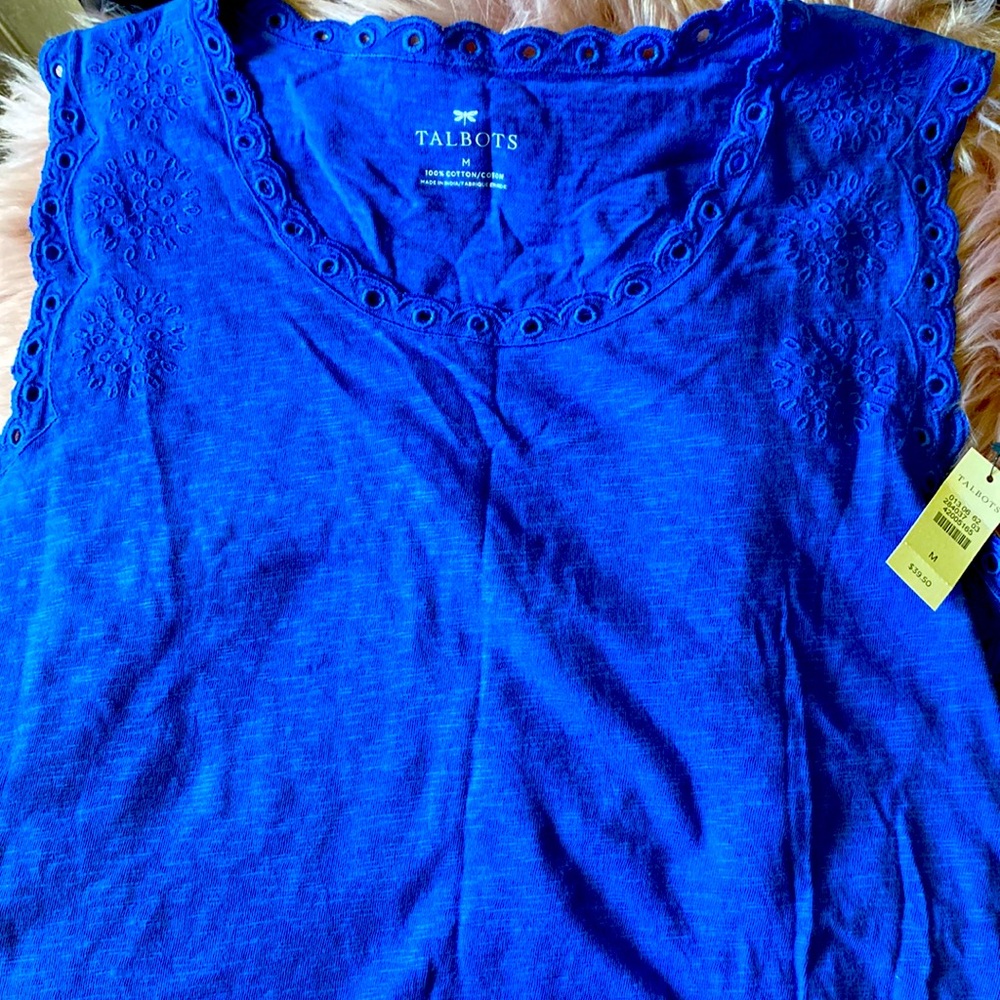 Talbots sleeveless 100% cotton shirt